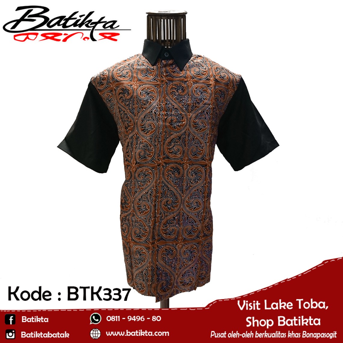 BTK337 HEM Batik Motif Gorga Warna Coklat Putih Hitam profile picture