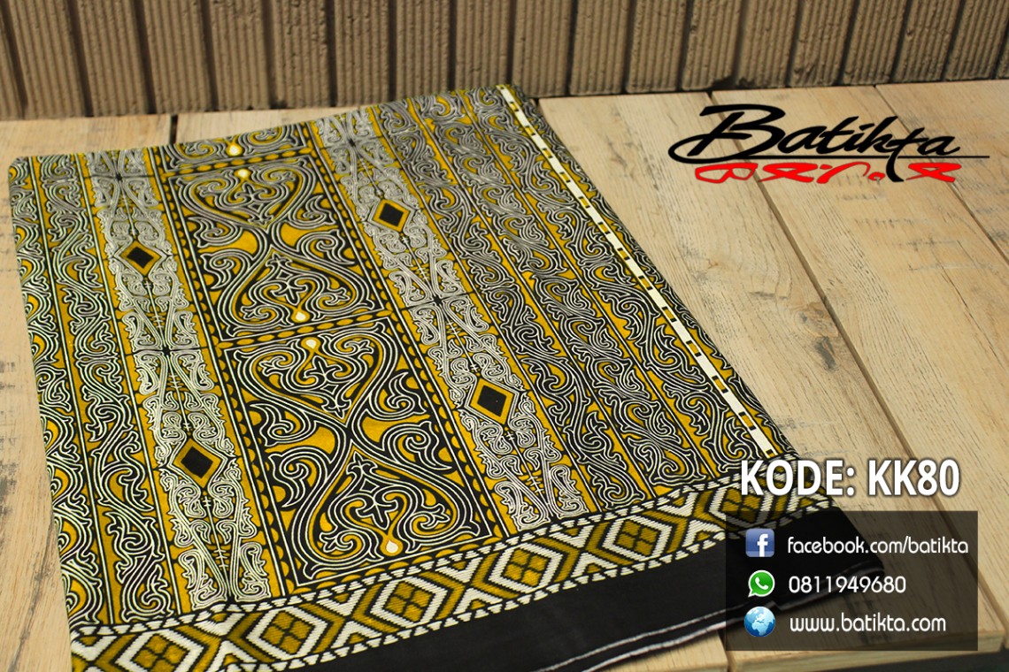 KK80  Kain Batik Motif Gorga Warna Kuning Putih Hitam profile picture