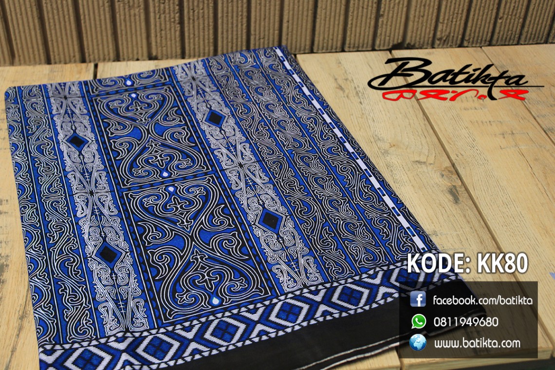KK80  Kain Batik Motif Gorga Warna Biru Putih Hitam profile picture