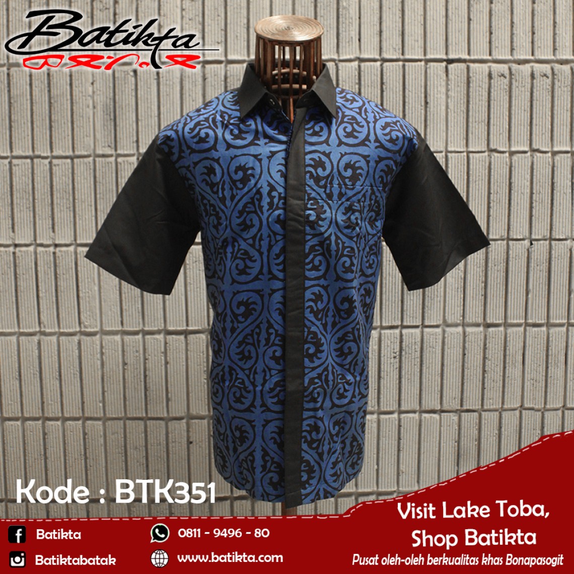 BTK351 HEM Batik Motif Gorga Warna Biru Hitam profile picture