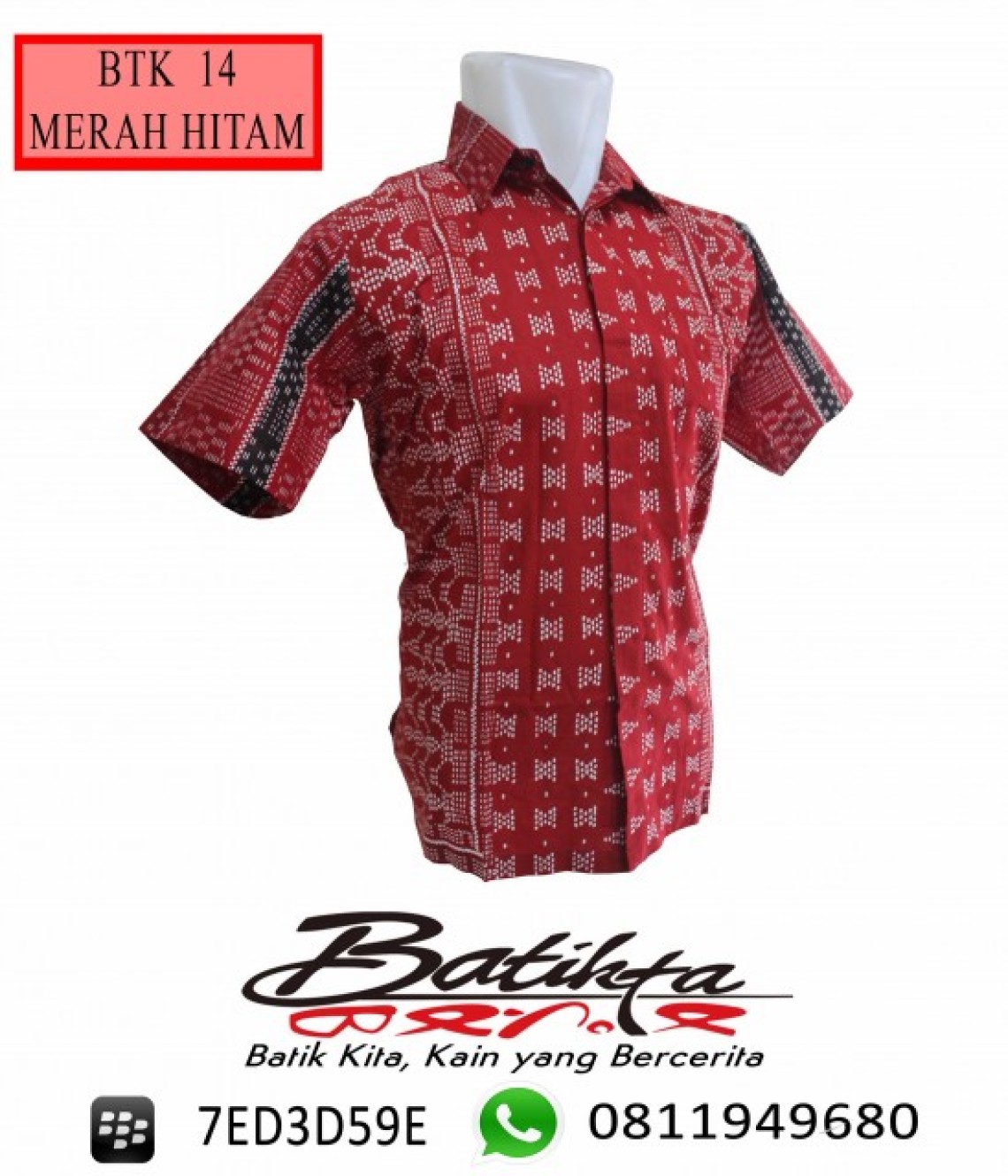BTK14 HEM Batik Motif Ulos Sadum Warna Merah Putih Hitam profile picture
