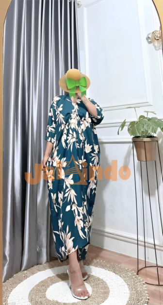 Jalaindo Daster Rayon Viscose Premium Lengan PanjangBUNGA01
